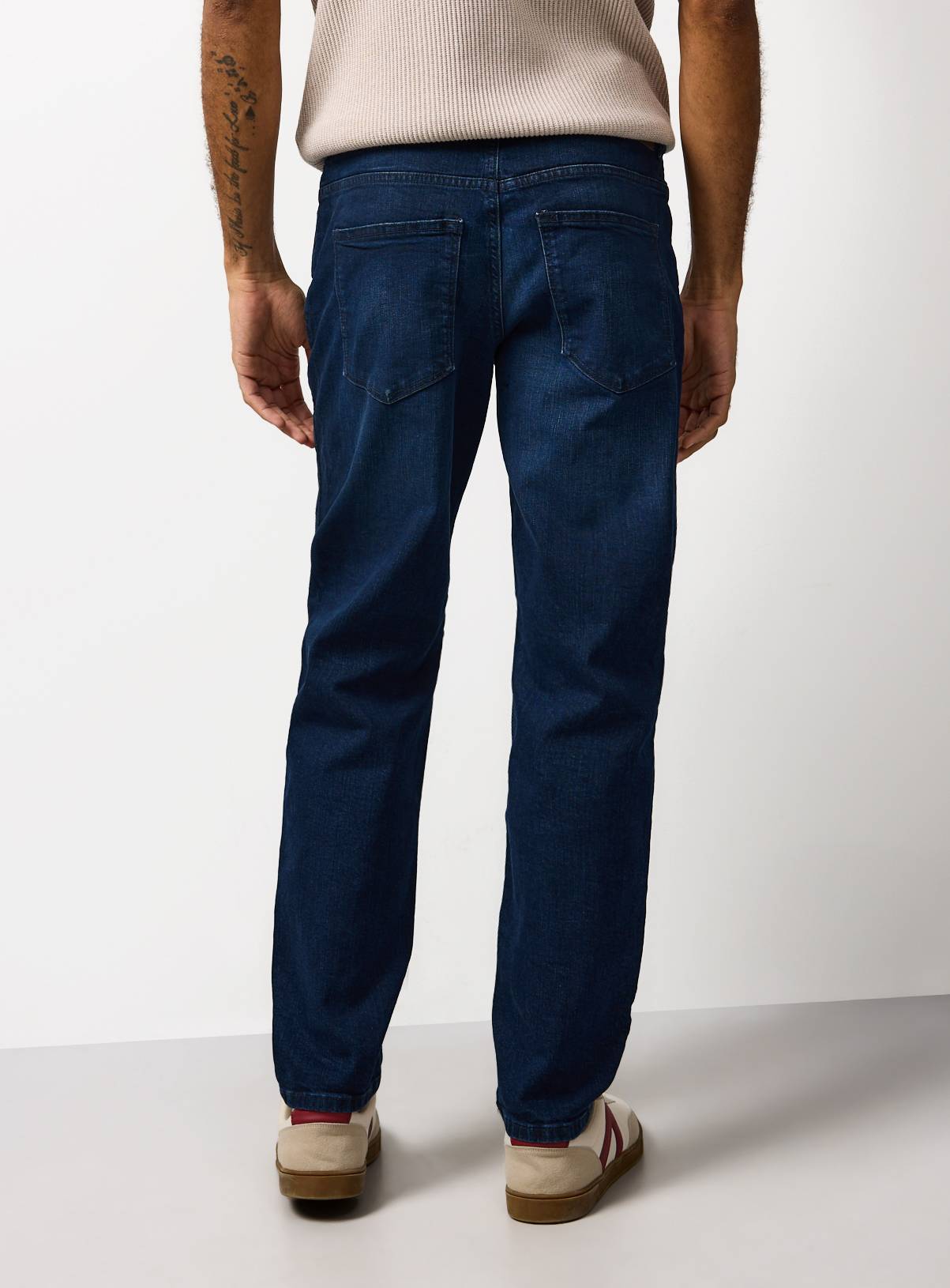 Dark Denim Mid Rise Straight Leg Jeans 40S - Image 5
